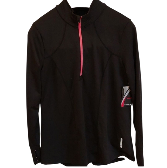 Marika Jackets & Blazers - Marika Tek Half-Zip Activewear Yoga Jacket 1X NWT Black With Pink